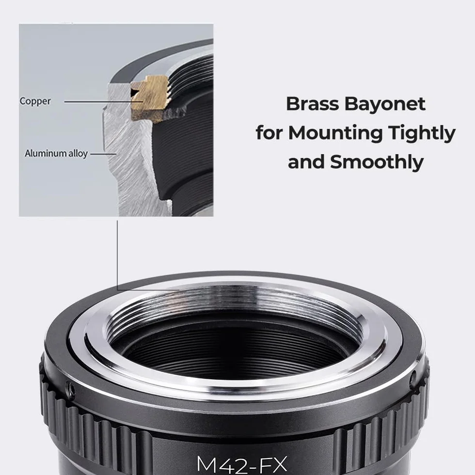 K&F Concept Anillo adaptador de montura para lente M42-FX, 42 mm, tornillo a cámara Fuji Fujifilm FX XPro1 X-Pro1
