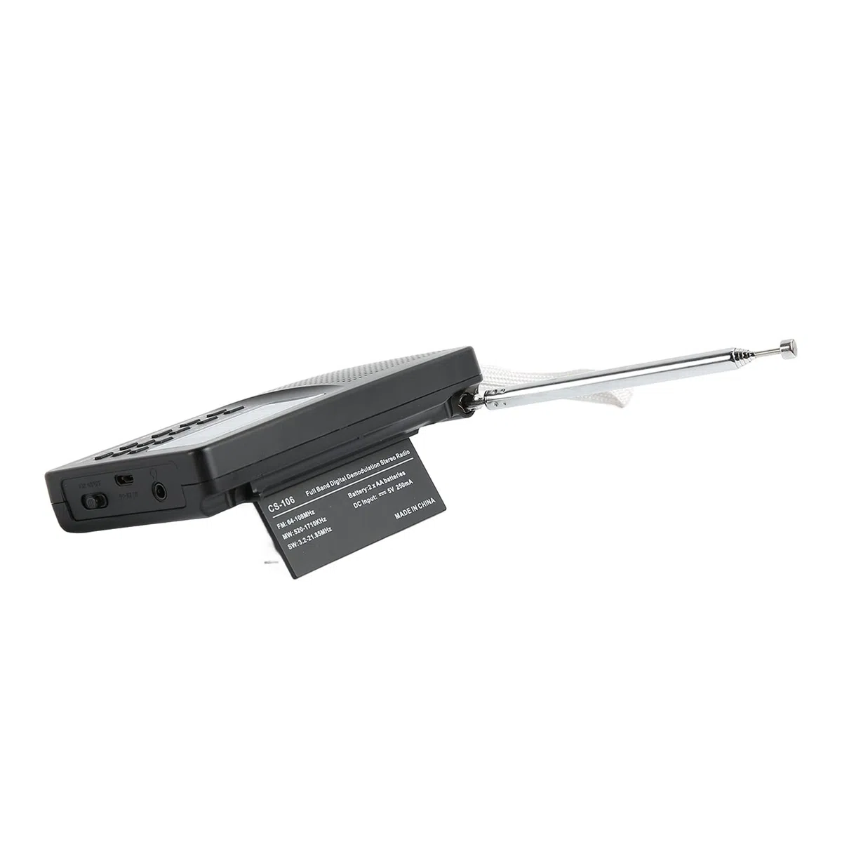 Radio Digital AM FM SW, Radio Portátil de Corta con Pantalla de Número de Banda, Función de Memoria, Compatible con Almacenamiento de 88 Canales, Radio de Bolsillo con Teclas de Retroiluminación