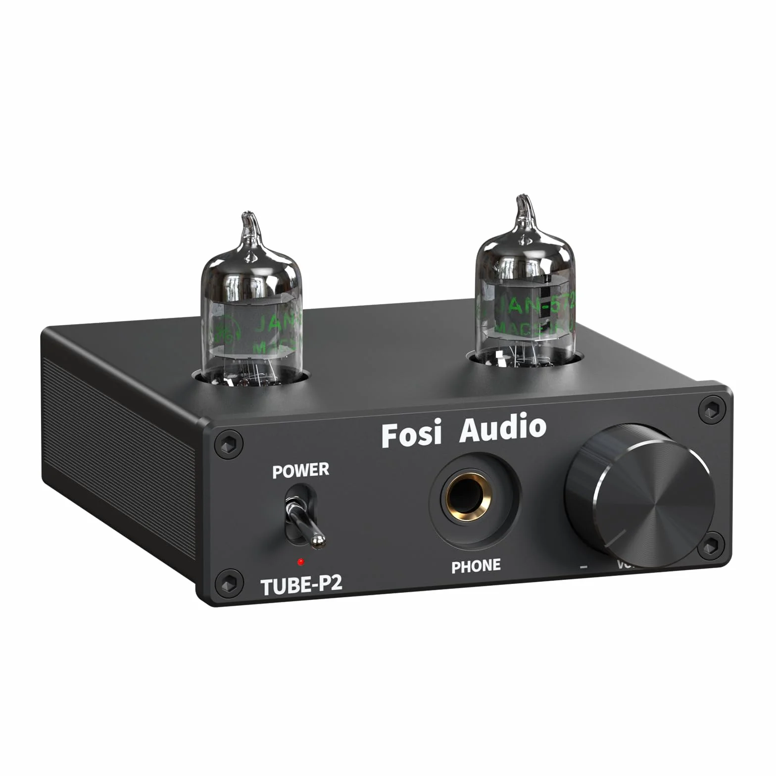 Fosi Audio P2 Amplificador de Auriculares de Tubo Preamplificador de Tubo de Vacío Mini Audio Estéreo de Alta Fidelidad con Protección de Salida de Bajo Ruido de Fondo para Auriculares