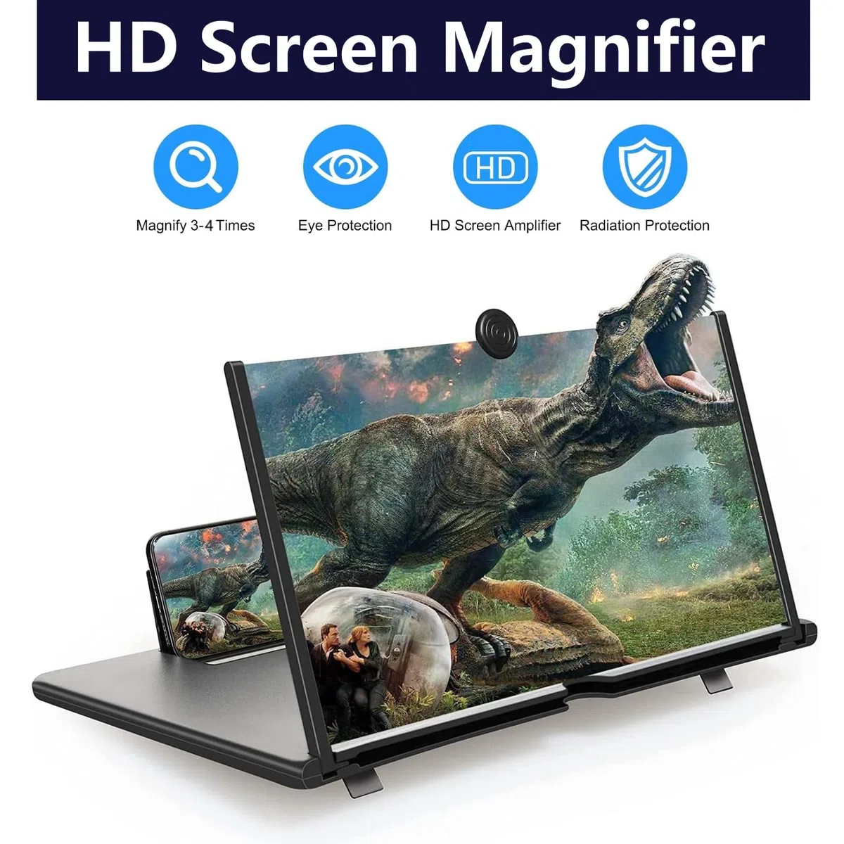 Lupa para móvil 16 Pulgadas,Amplificador de Pantalla para movil, 3D HD Plegable Amplificador de Pantalla para Ver vídeos de películas, para con Todos los Smartphones