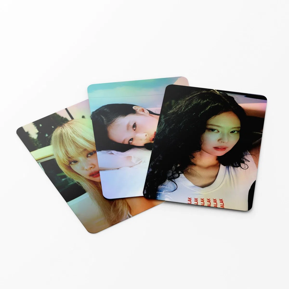 Jennie Fotokarten 55Pcs Mantra Laser Postkarten Nuevo Album Ruby Foto Tarjetas