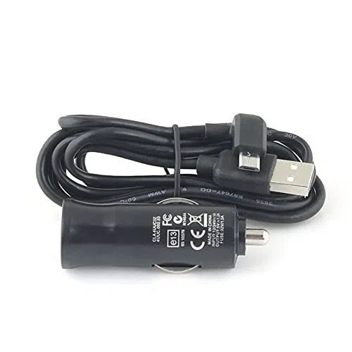 Baceyong - Cable cargador GPS Gar--min para Tomtom MICRO USB LED en el cargador de coche y cable de carga 1,8 m para GPS compatible con Gar--min Nuvi