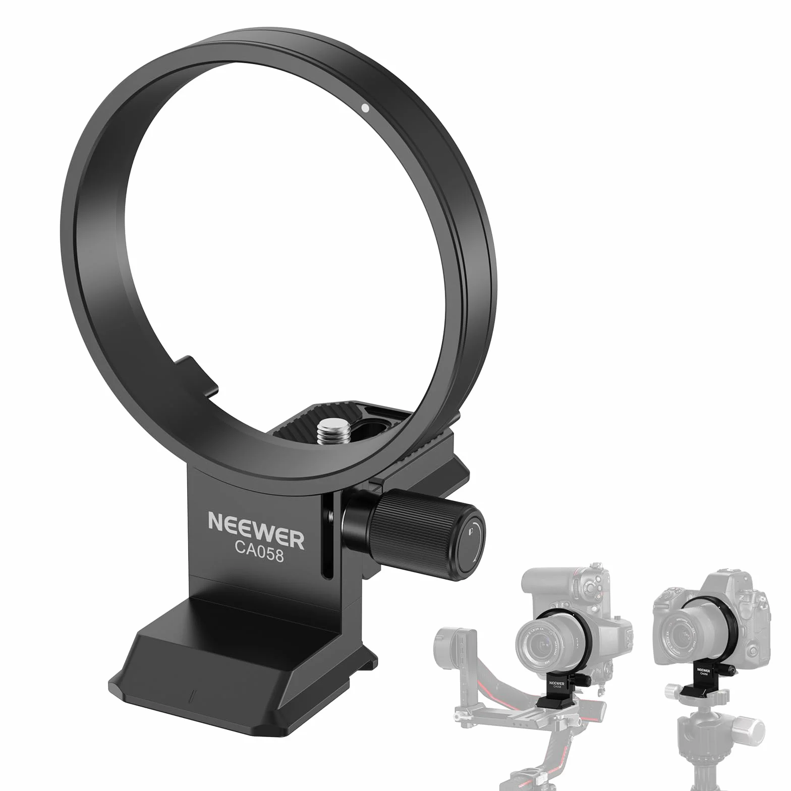 Neewer Placa giratoria de montaje de collar para adaptador FTZ Z8 Z7 II Z6 II Z5, soporte de lente de trípode de cámara horizontal rápidaCompatible con DJIRS3/2 y sistema de acoplamiento Arcasn,CA058