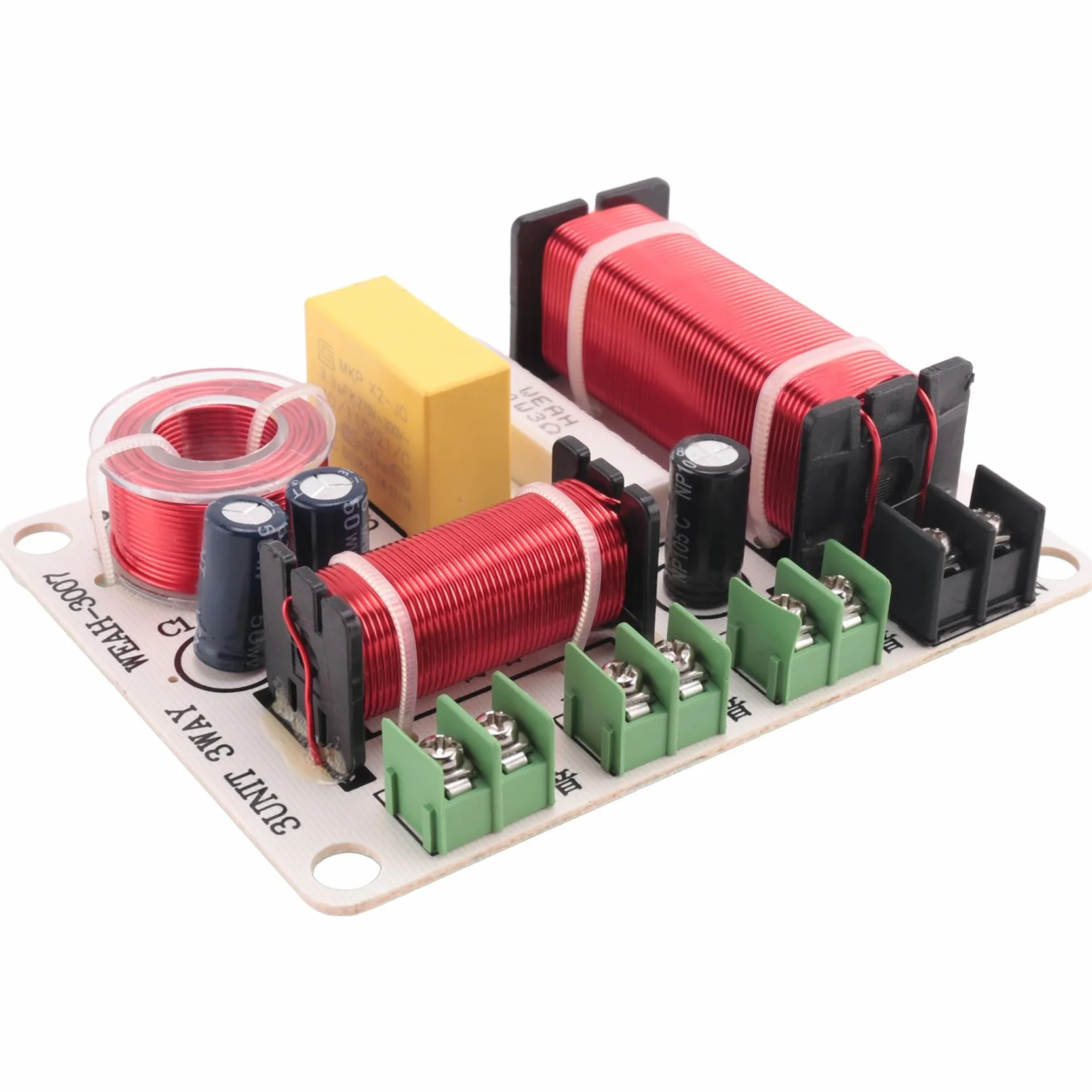 Divisor de Frecuencia de Altavoz de 3 Vías 300W Divisor de Frecuencia de Filtro Cruzado HiFi para Modificación de Altavoz Hogar DIY