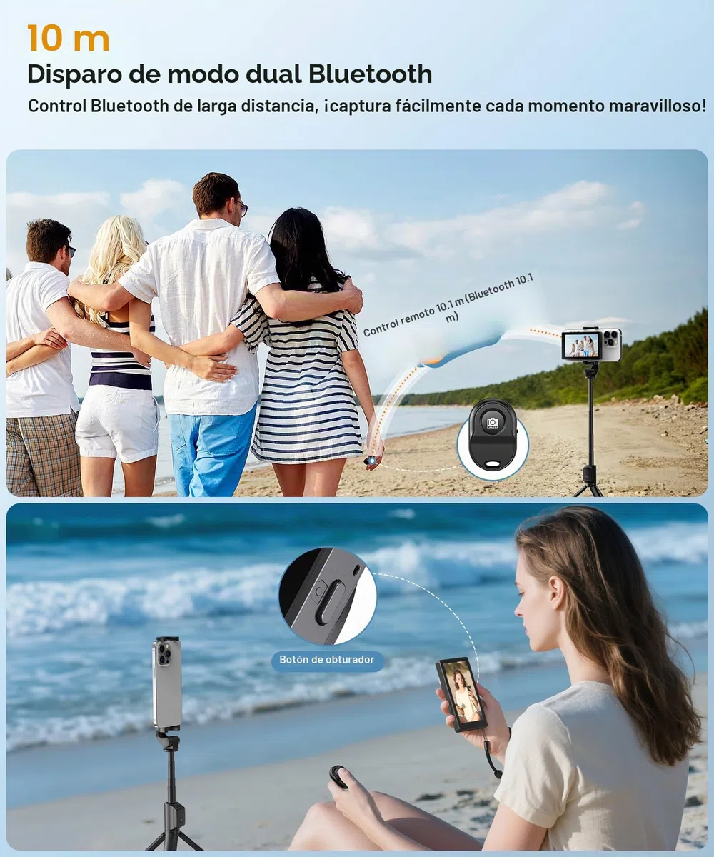 Monitor de teléfono para vlog y selfie, Axrye 1080P inalámbrico con cámara trasera de fijación magnética, altavoz incorporado y control remoto compatible con iOS, Android, YouTube, TikTok