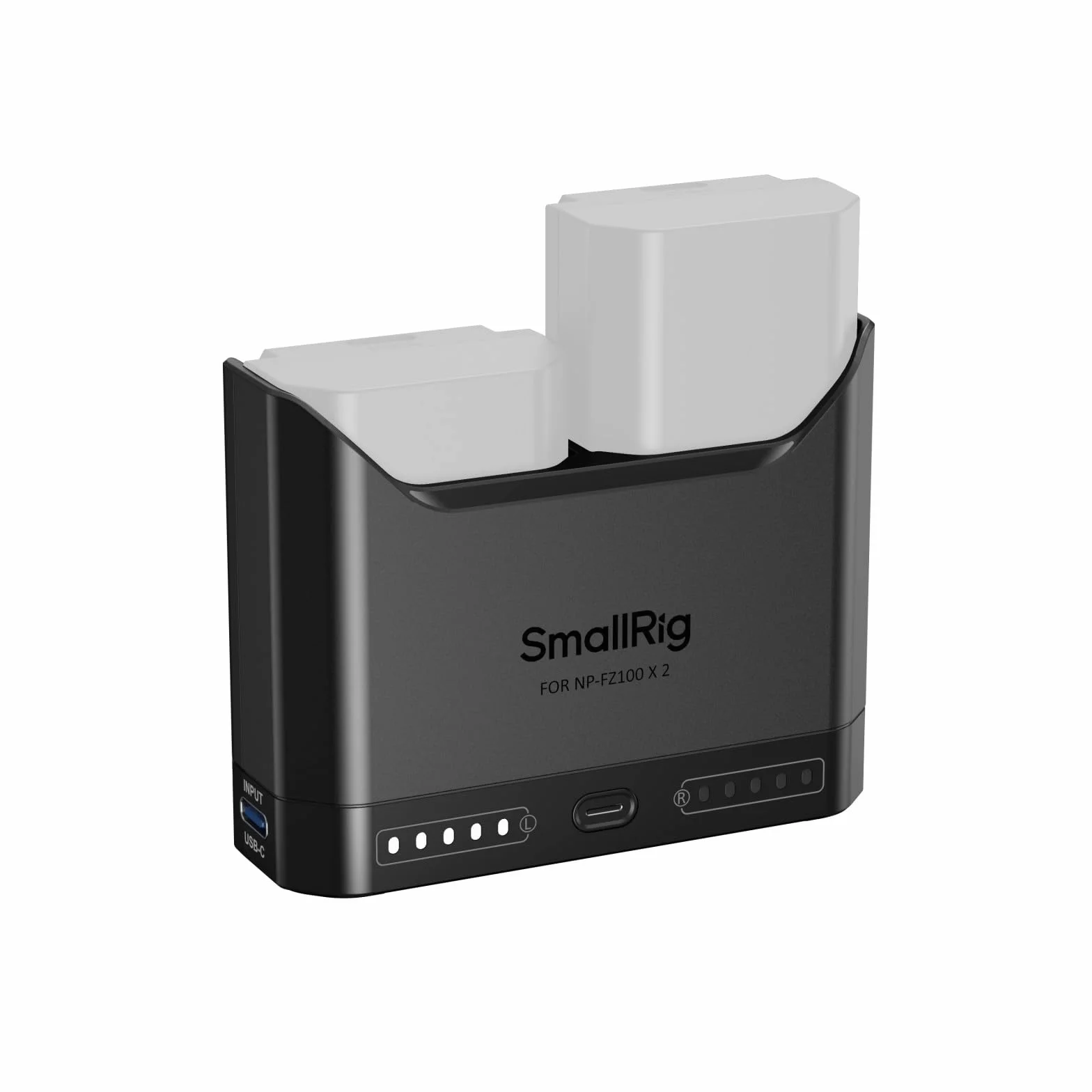 SMALLRIG Cargador Dual NP-FZ100 para Sony, Carga Rápida 2h con USB-C 22.5W, Compatible con Sony Alpha A7III/A7IV/A6700/FX3/FX30/A9/A7C/A7CII/A7RIII/ZV-E1-5489