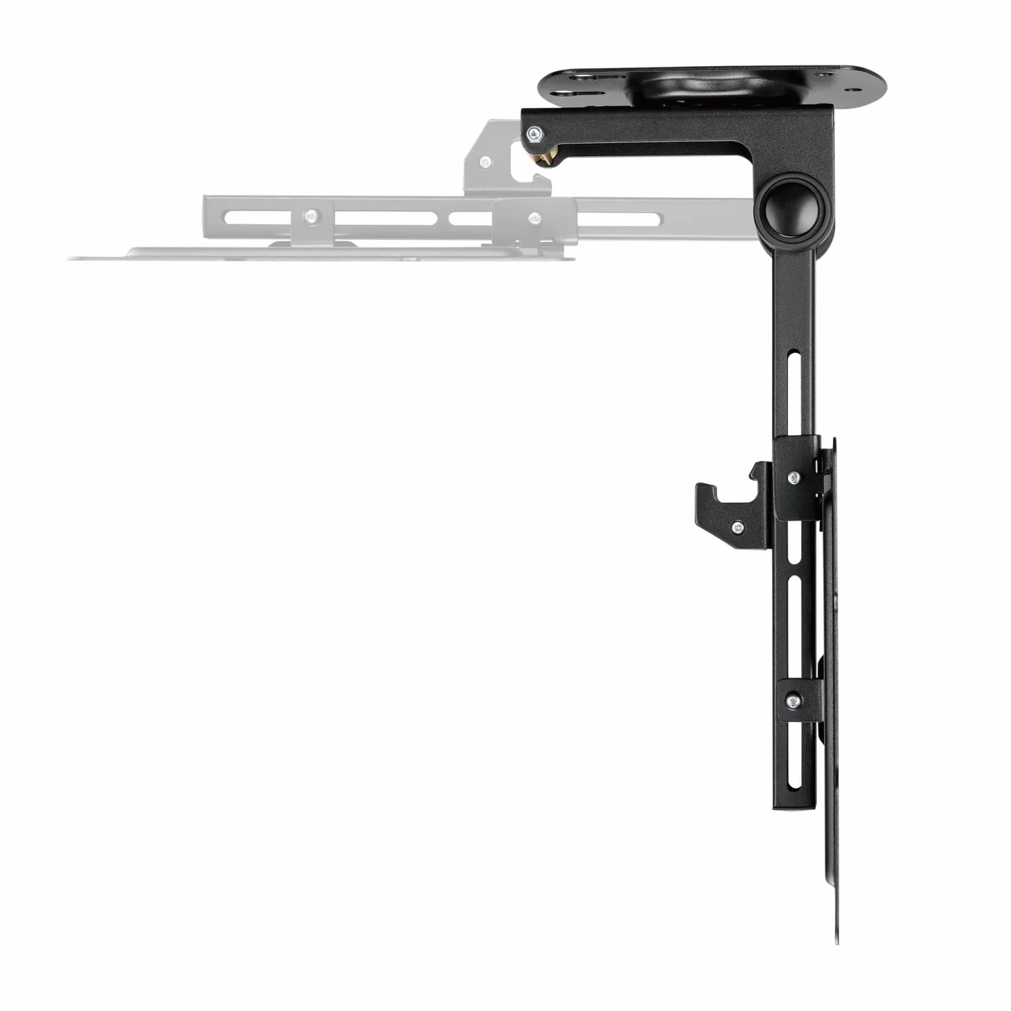 AISENS - CT43S-187 - Soporte de Techo Giratorio, Plegable para Monitor/TV 20Kg de 19-43, Negro