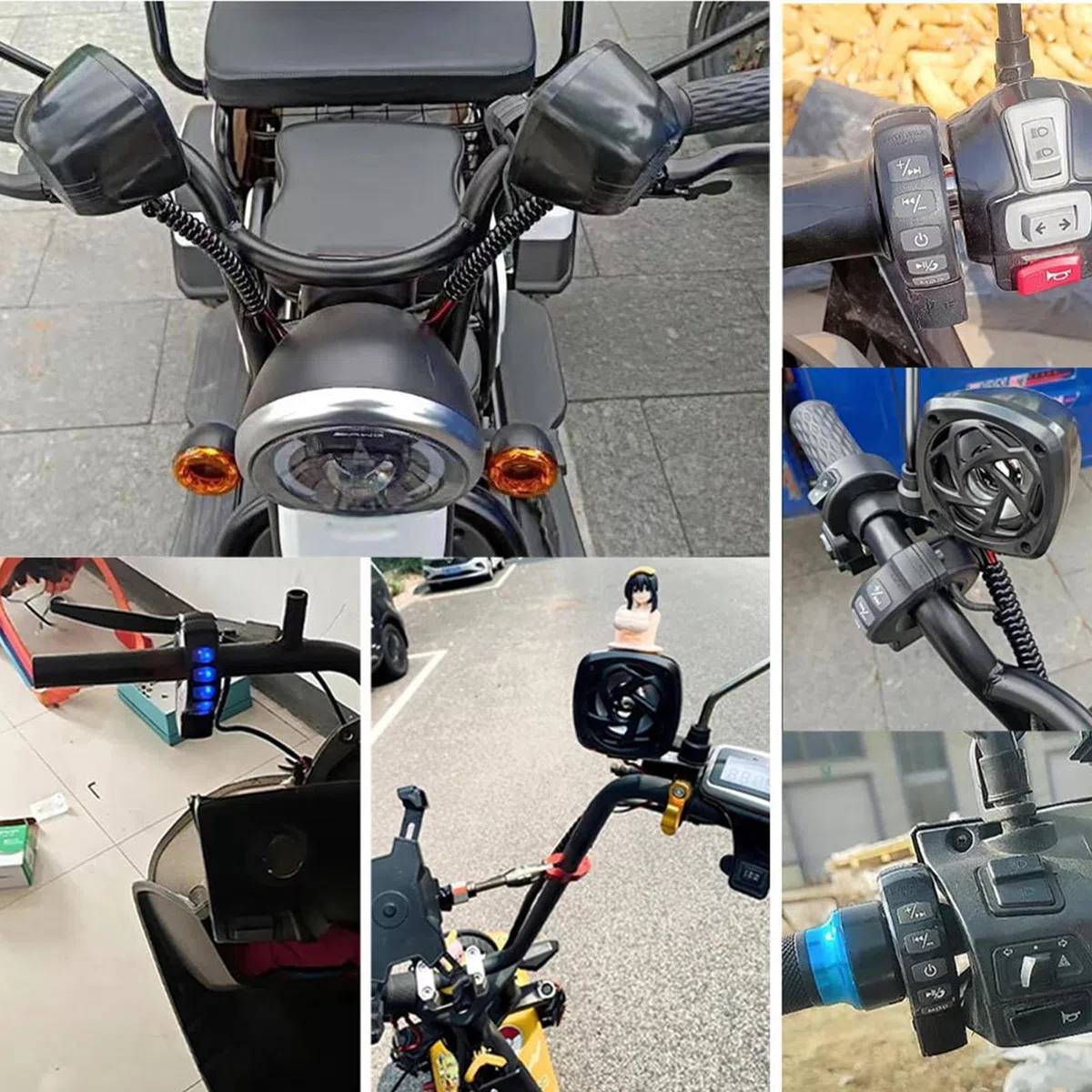 Altavoces para Moto - de Altavoces con Amplificador para Motos y Vehículos,Altavoz Potente y Versátil de Instalación Fácil para Scooter, Adultos, Adolescentes y Familia