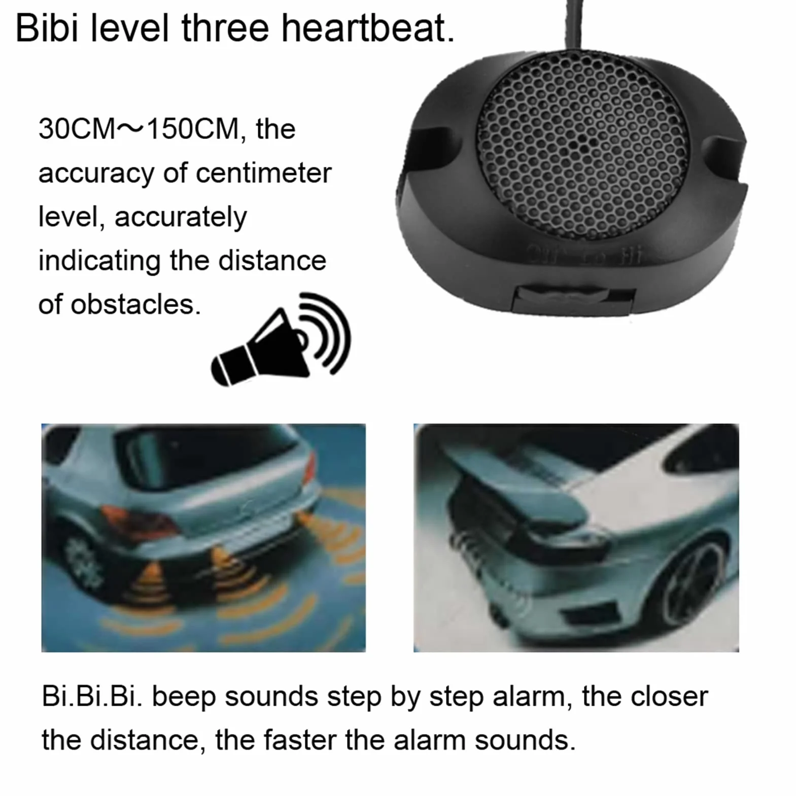Indicador de Alerta Sonora Sensor estacionamiento automóvil Kit de Radar Marcha atrás Advertencia Indicador de Sonido de sonda 12V Assist Vehículos reversa Sensor de Asistencia