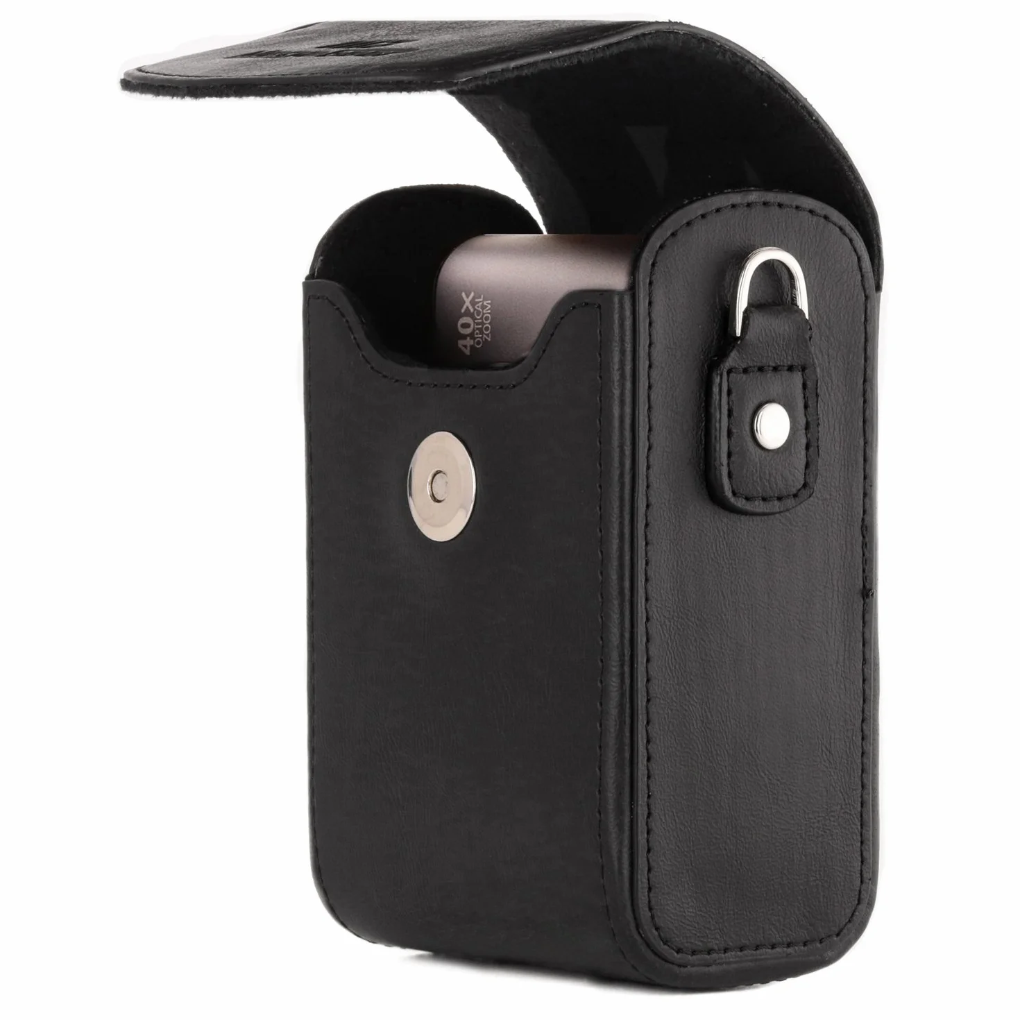 MegaGear Funda de Piel para cámara con Correa Compatible con Sony Cyber-Shot DSC-RX100 VII, DSC-RX100 Vi, DSC-RX100 V, DSC-RX100 IV