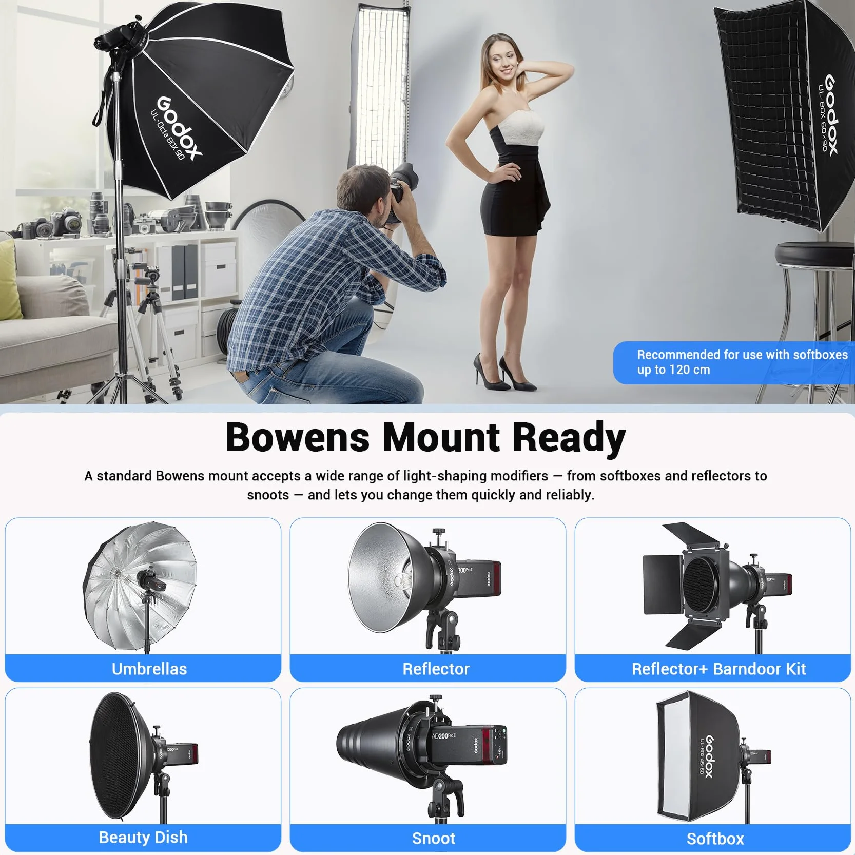 Godox S3 Soporte para Flash Bowen Mount S-Type para GODOX V1PRO V100 V860III TT350 AD100 AD200 AD200Pro AD300 Speedlite Flash