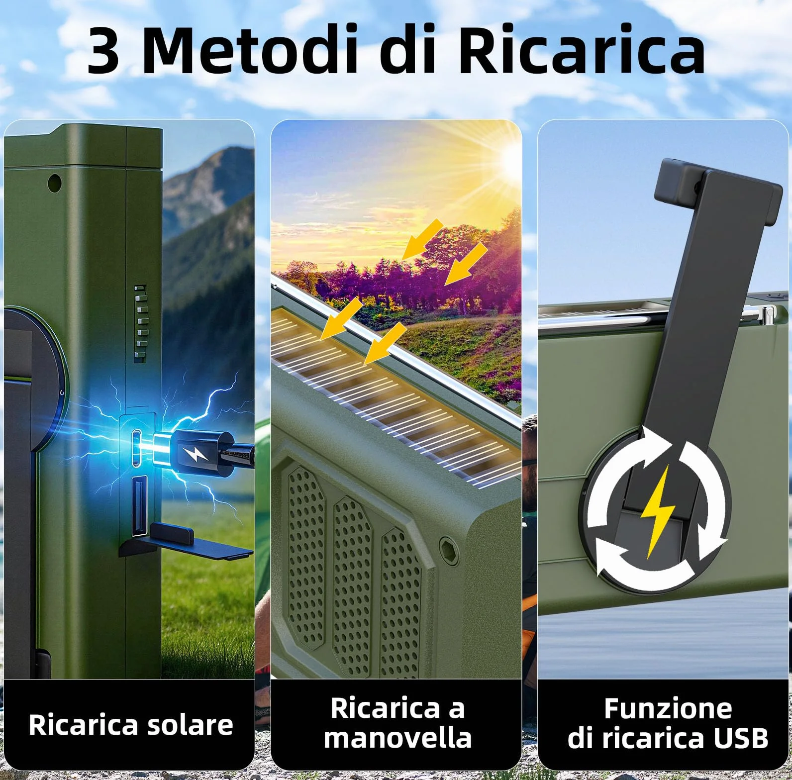 Radio de emergencia, 2000 mAh, manivela con linterna LED, alarma SOS, AM/FM meteorológica, Wind Up Solar Radio para interior y exterior, camping, carga de emergencia de smartphone