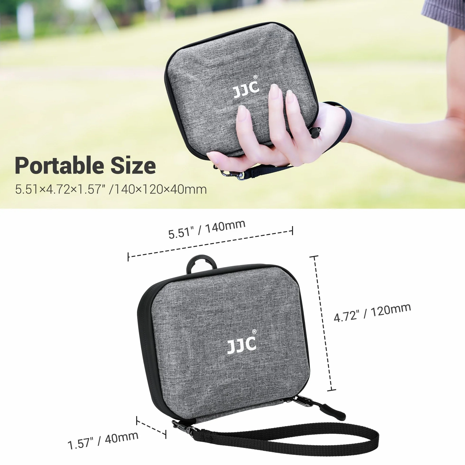 JJC Estuche compacto para filtro de cámara, bolsa para filtro de lente, funda de transporte para 4 filtros de hasta 95 mm, bolsa para cinturón, resistente al agua y al polvo, para filtro redondo ND UV