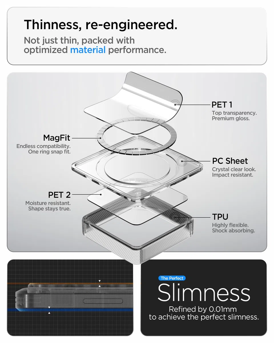 Spigen Funda Ultra Hybrid MagFit Compatible con Samsung Galaxy S26 Ultra - Clear White