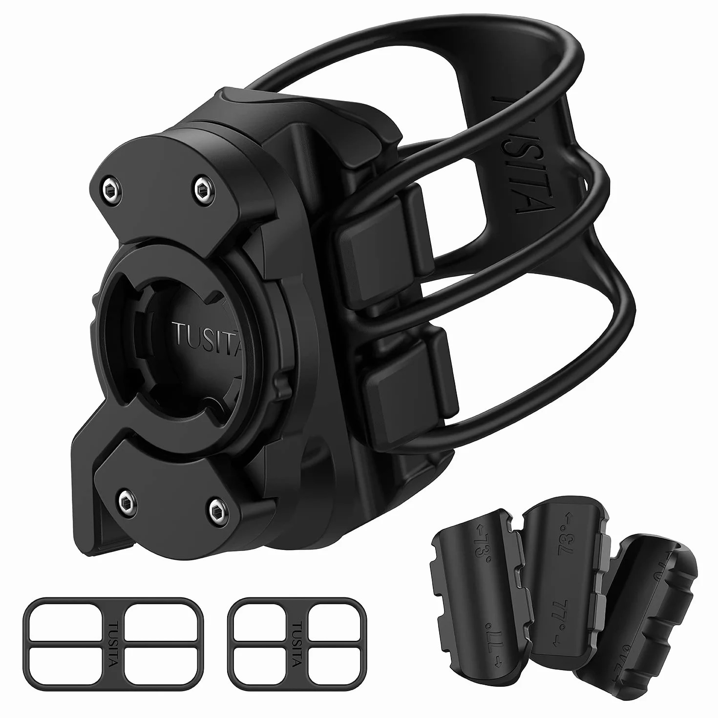 TUSITA Tijas Soporte Compatible con Garmin Varia RCT715 Radar Cámara Luz Trasera - Ajuste de 25.4mm a 35mm, en Forma de D, Tija de Sillín Aero - Accesorios de Ciclismo