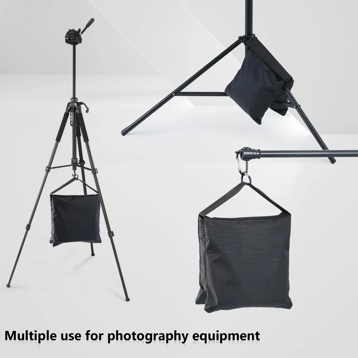 ABCCANOPY 4 Bolsas de Peso de Grado Industrial para Soporte de Estudio fotográfico, cenador, Patio Trasero, Patio al Aire Libre, Deportes, Hamaca, Clips adicionales
