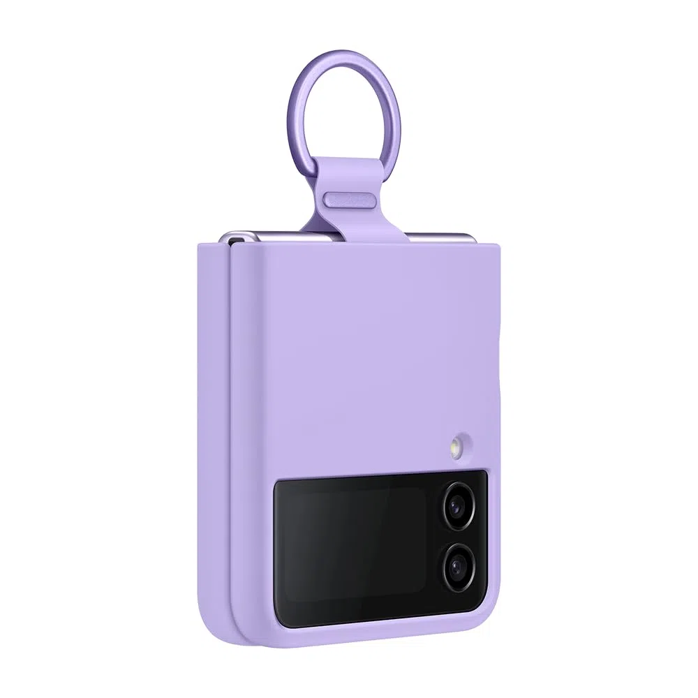 Samsung Galaxy Z Flip4 Official Silicone Cover with Ring Bora Purple
