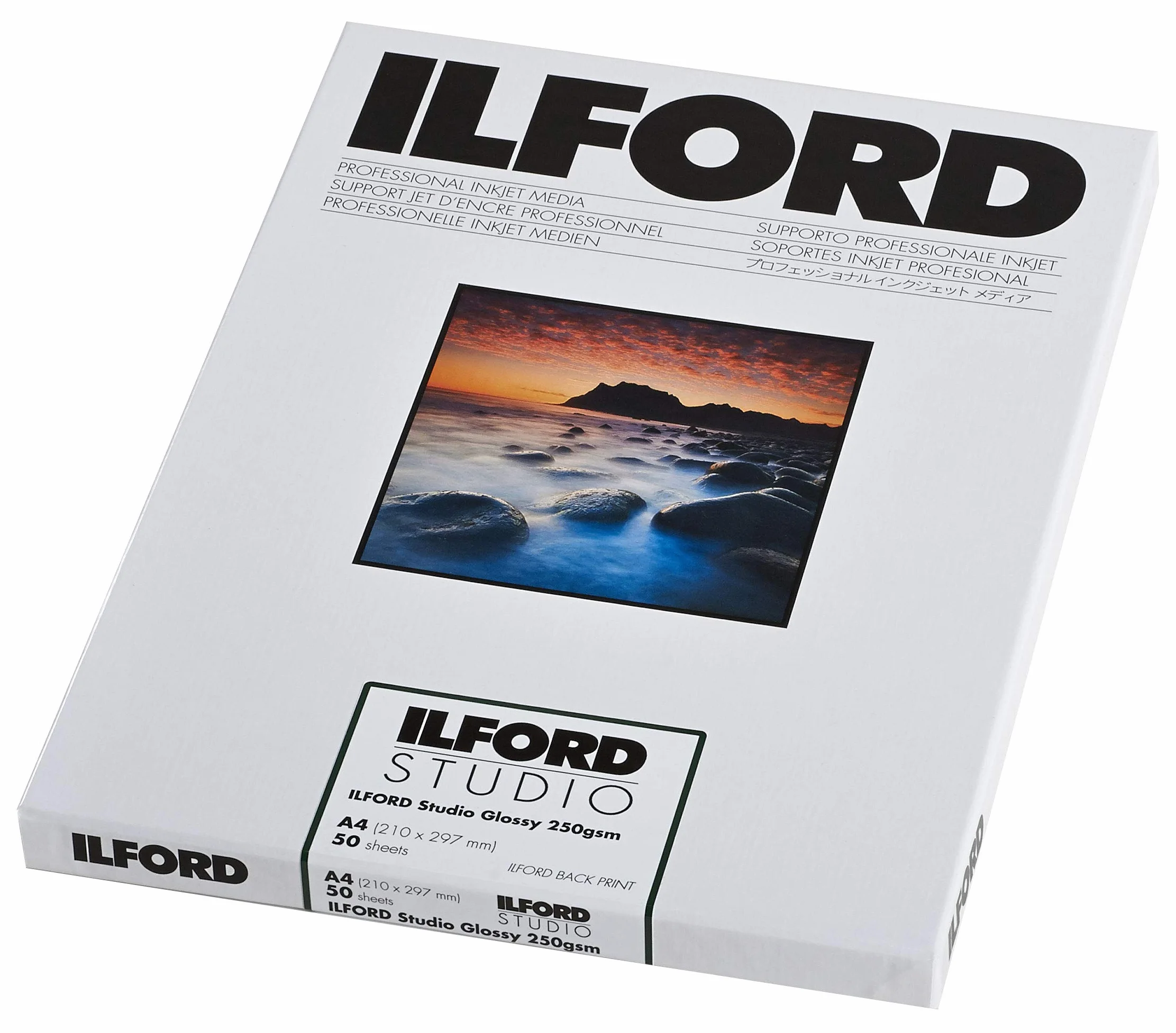 Ilford Studio Glossy 200 gsm/8mil A4 – 210 mm x 297 mm, 50 Hojas