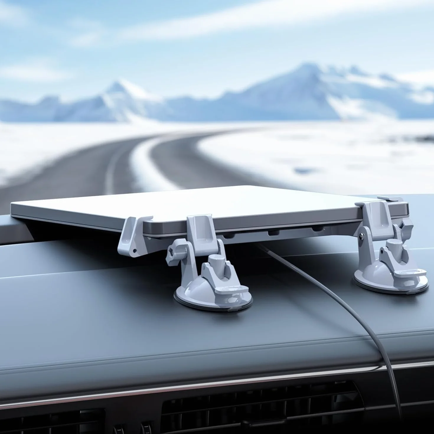 para Starlink Mini Soporte de Coche para Salpicadero y Parabrisas - Kit de Montaje con Ventosa para Configuración Estable de Starlink Mini Mientras Conduces, Compatible con la Mayoría de