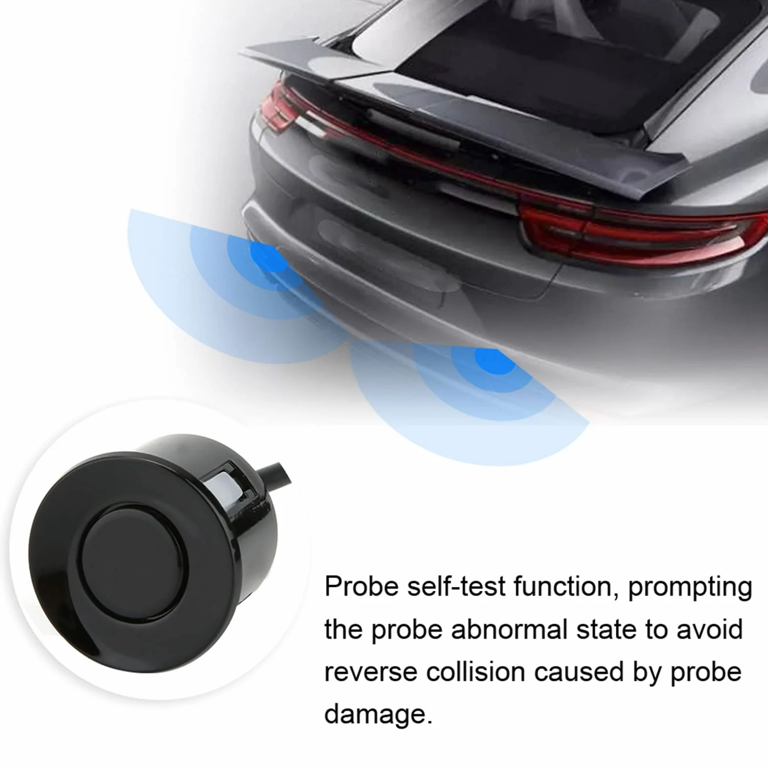Indicador de Alerta Sonora Sensor estacionamiento automóvil Kit de Radar Marcha atrás Advertencia Indicador de Sonido de sonda 12V Assist Vehículos reversa Sensor de Asistencia