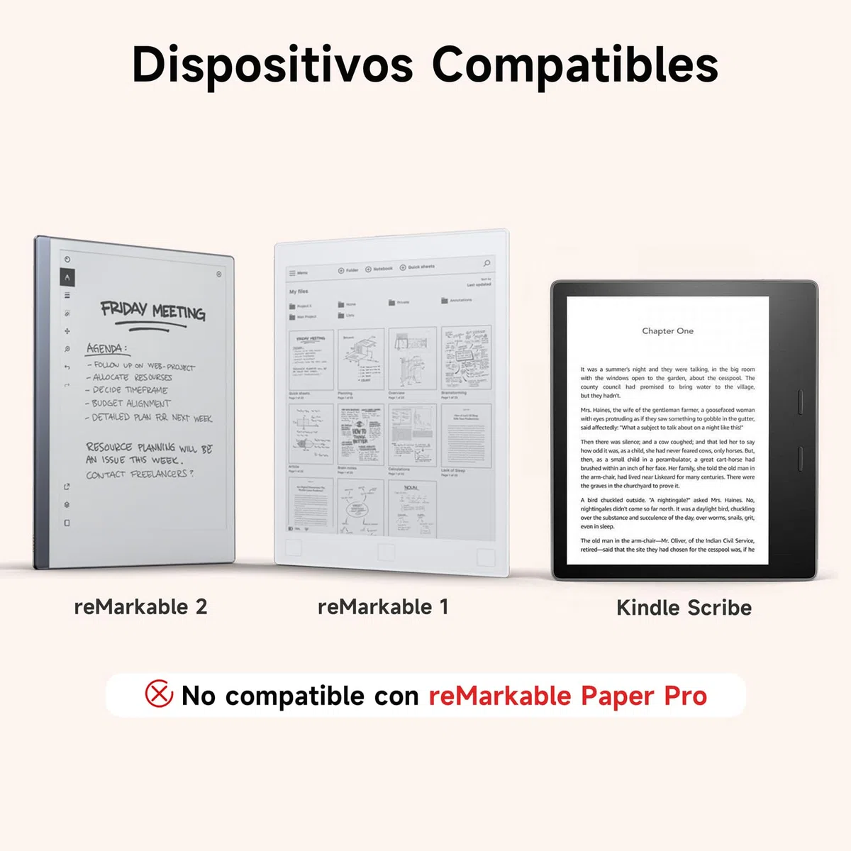 Lápiz Compatible Remarkable 2, Lápiz Capacitivo EMR con Borrador, Nivel de Presión 4096, Rechazo de Palma y Sensible a la Inclinación, Stylus Digital Compatible con Remarkable 2/1/Kindle Scribe