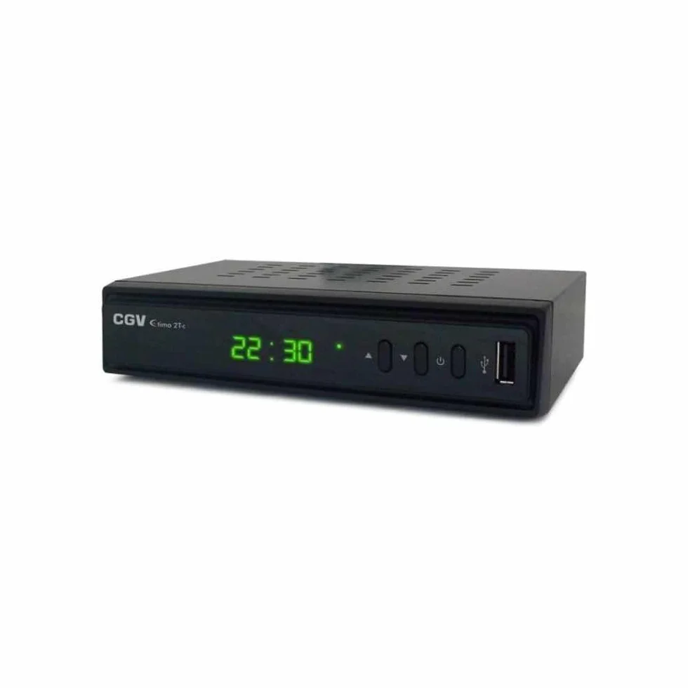 CGV etimo 2T-C Receptor/Grabador TNT HD Doble Sintonizador Negro