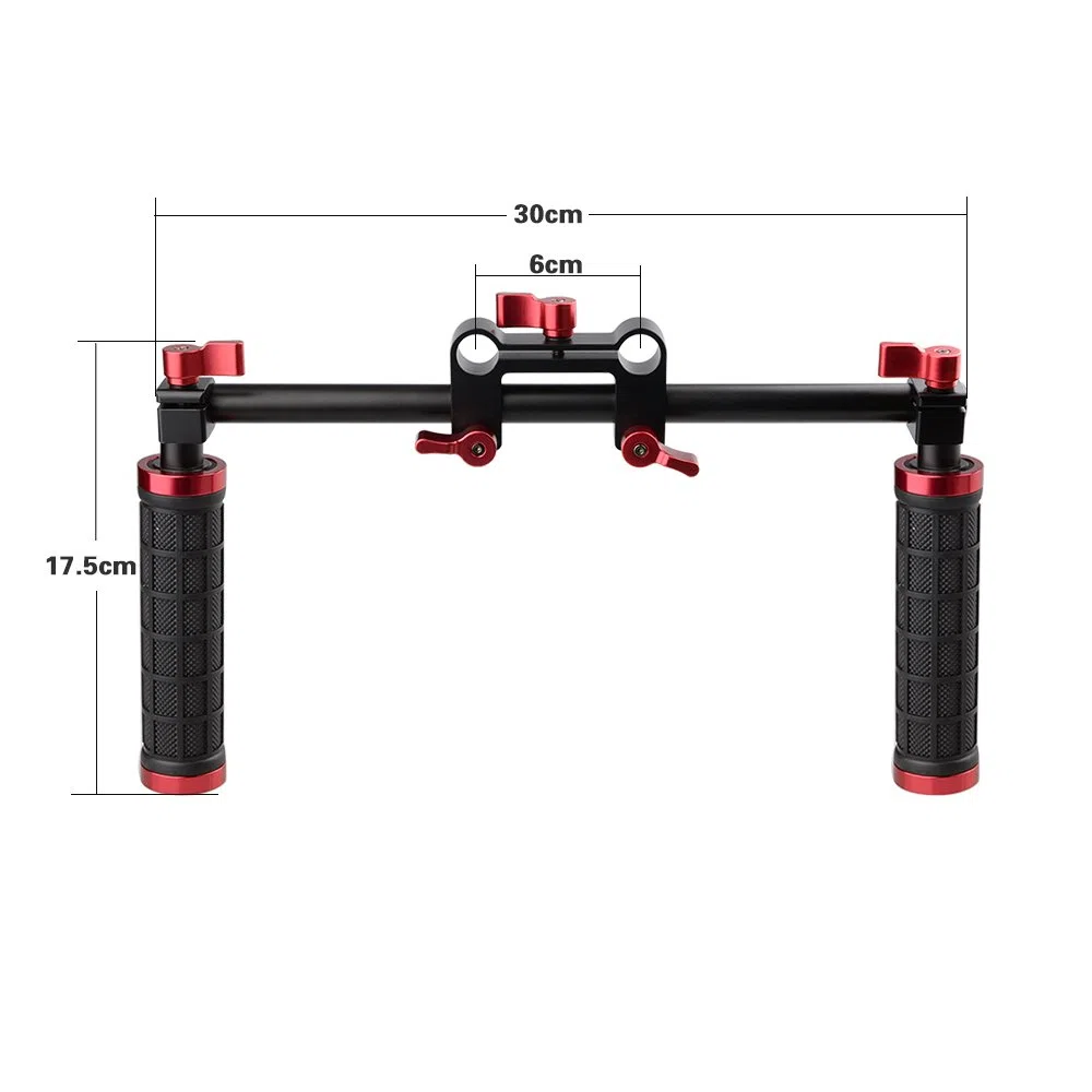 CAMVATE Cámara Mano Grips Manillar Apoyo Kit para DSLR Cámara Videocámara Hombro Rig