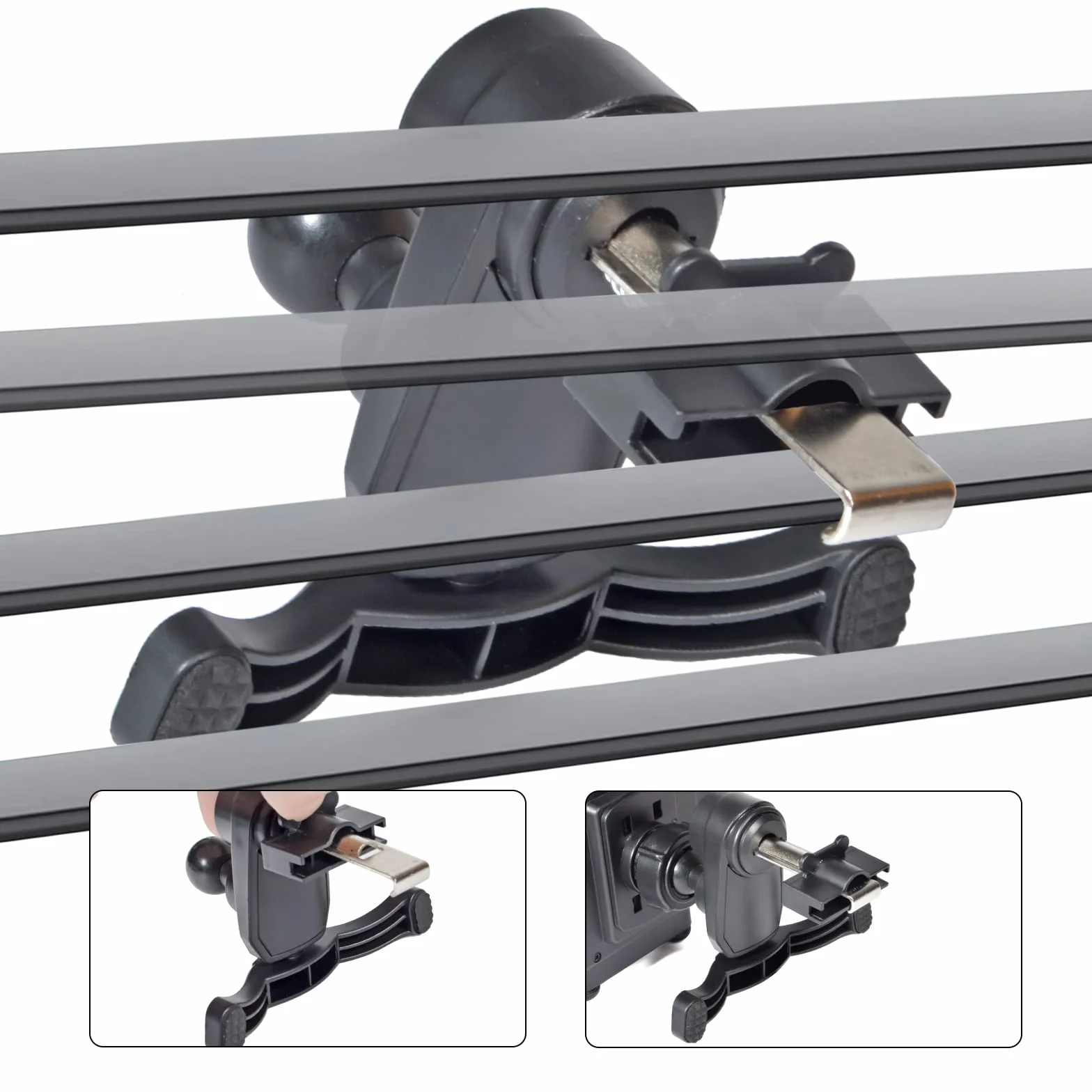 HYS Soporte de ventilación de Aire del vehículo del Coche Soporte de Soporte Compatible para BAOFENG Motorola YAESU ICOM WOUXUN Walkie Talkie de Mano