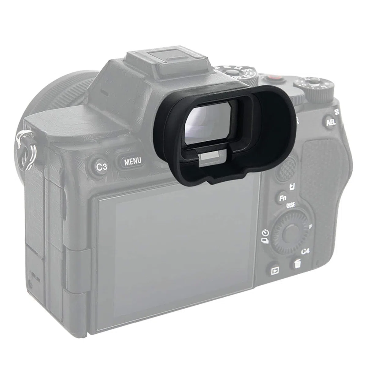 Ocular de Silicona Suave Tipo Extendido para Sony A1 A1II A9III A7RV A7SIII A7IV A7V ILCE-1 ILCE-1M2 ILCE-9M3 ILCE-7RM5 ILCE-7SM3 ILCE-7M4 ILCE-7M5 Reemplaza Sony FDA-EP19 FDA-EP21 Eyecup