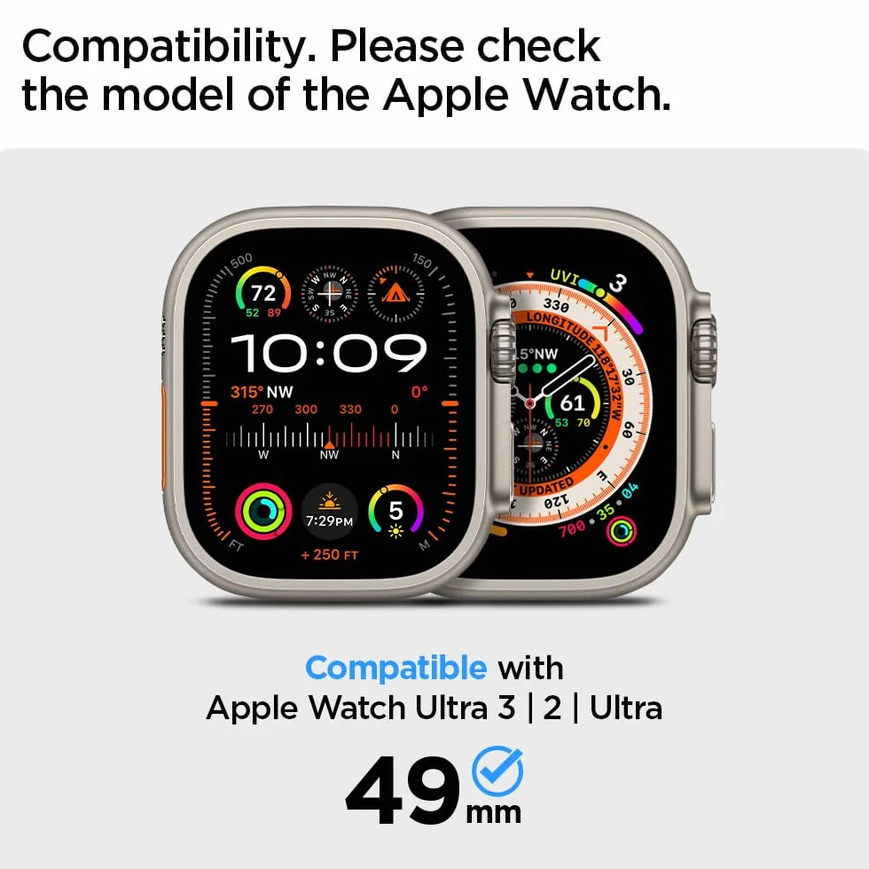 Spigen Rugged Armor Pro - Funda con correa compatible con Apple Watch Ultra 2 de 49 mm y Apple Watch Ultra de 49 mm