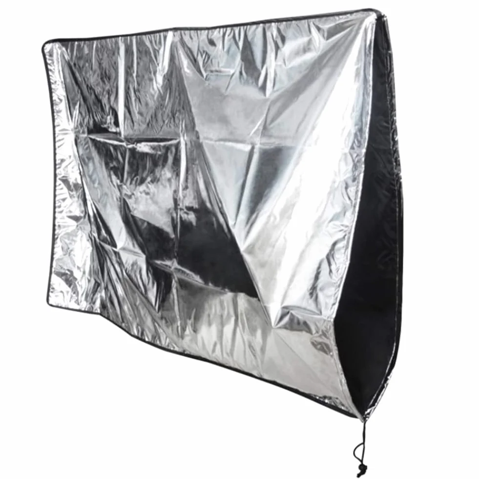 protectora telescópica con banda de fijación, tu telescopio de la humedad y la humedad, 47 x 63/160 x 120 cm, plata