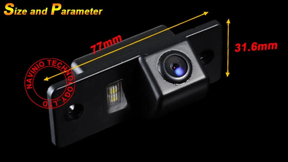 Coche Universal de Visión Trasera Cámara en luz de la matrícula CCD Chip Revertir Asistencia de Copia de Seguridad de la Cámara de Aparcamiento para VW Golf5 B5 Navi