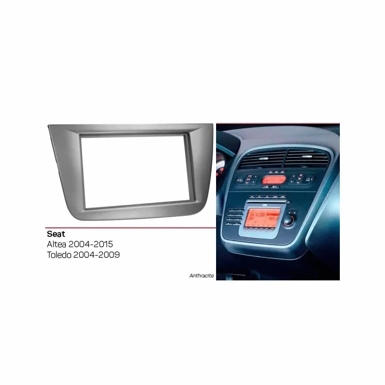 sound-way - Kit Montaje Autoradio, Marco 2 DIN Radio para Coche, Adaptador Compatible con Seat Altea, Altea XL, Toledo