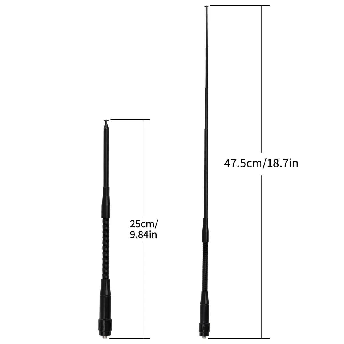Bingfu Antena Telescópica de Banda Dual de 136-174/400-460 MHz con Conector SMA Hembra para Radios Portátiles Baofeng UV-5R BF-F8HP 888S, Flexible y Retráctil para un Alcance Extendido