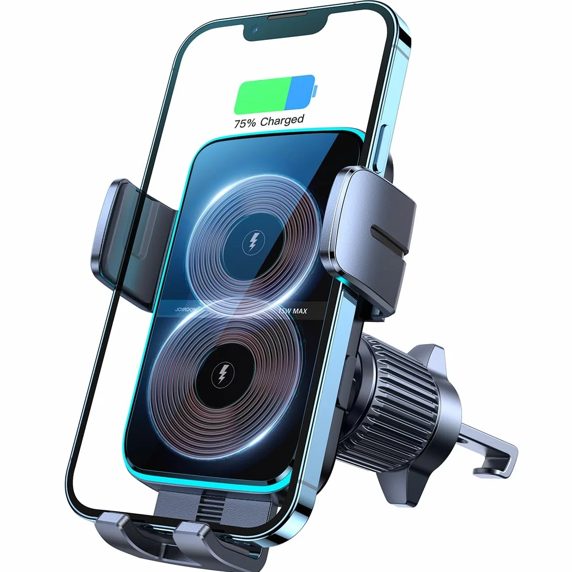 JOYROOM 15W Qi Cargador Inalambrico Coche,【Doble Bobina】 Soporte Coche Magsafe con Sujeción Automática, Fast Wireless Car Charger para iPhone 16/1513/12/Pro/Sumsang Galaxy S23/S22/S21/S20/Note 20