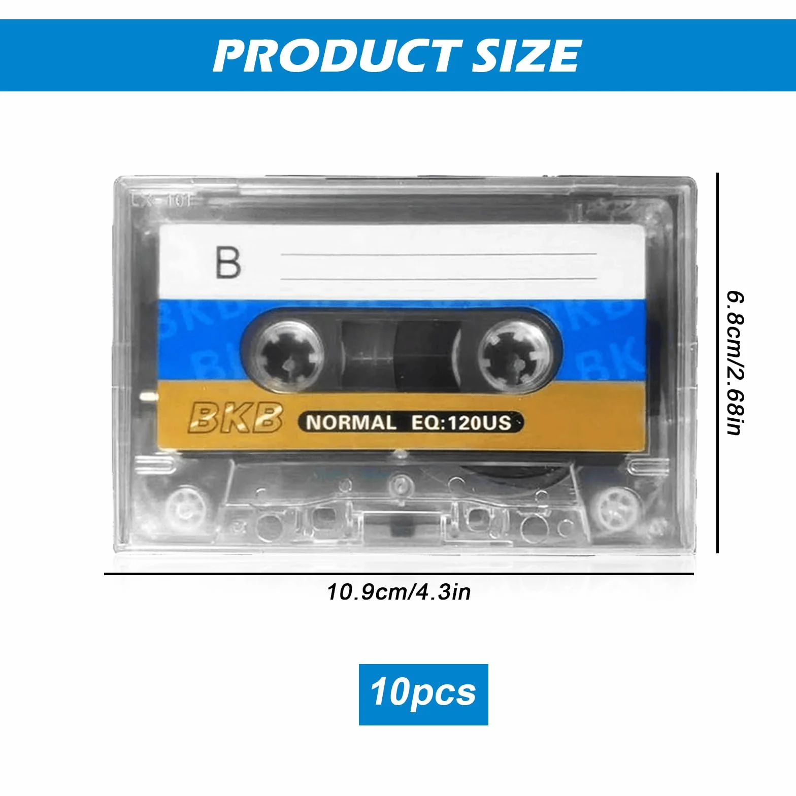 15 unidades de cassettes de audio: 90 min Audio Cassette Empty Cassette Tapes, cassette de audio vacíos para cintas de música, casetes de audio de bajo ruido para conferencias, seminarios, grabaciones