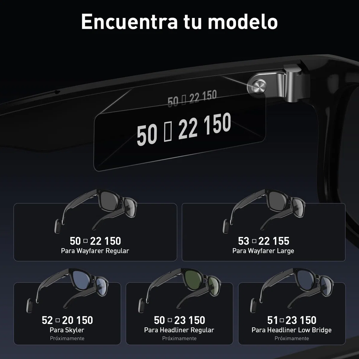 PRISMXR Carina C2 Batería portátil para Gafas RayBan Meta, magnética Ultraligera, Cargador portátil con autonomía extendida de 14 a 19 Horas (para Wayfarer Large)