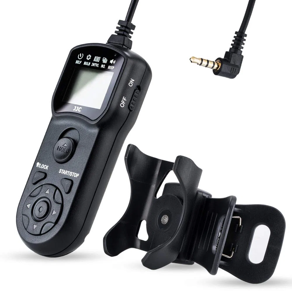 JJC Temporizador Mando Distancia de Disparo Obturador con Abrazadera de Soporte para Trípode para Nikon ZR Z5II Z50II, Fujifilm X-T200 X-S10 X-S20, Pentax K-70 KP Reemplazo Nikon MC-DC3, Pentax CS-310