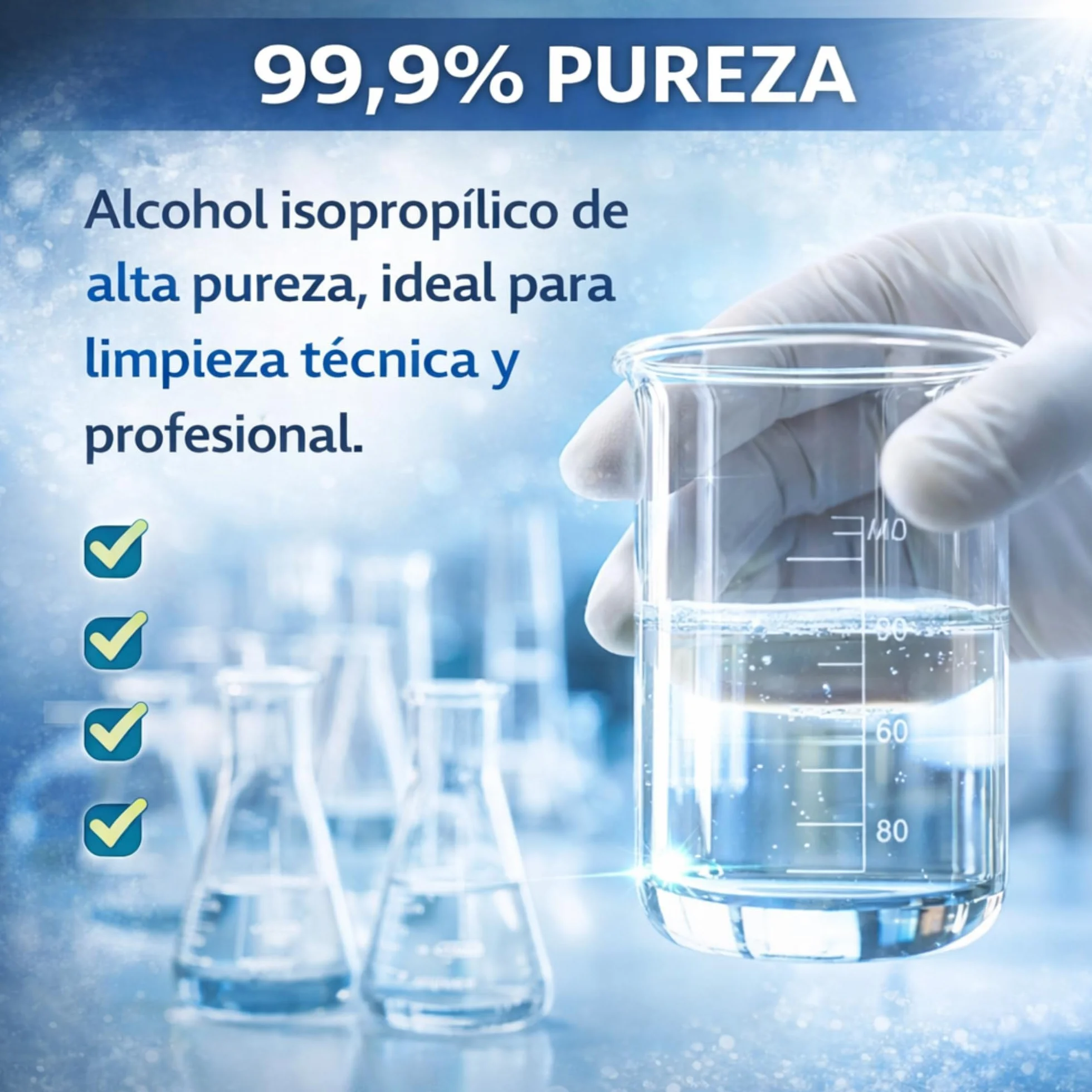 Alcohol Isopropílico 99.9% Puro - 5 Litros | Limpieza Electrónica y Eliminación de Residuos | Uso Profesional e Industrial