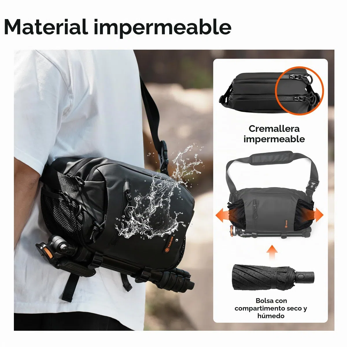 TARION Bolsa de Mensajero para cámara réflex Digital, pequeña Bolsa de Hombro para cámara réflex Digital, Bolsa de Mensajero, Bolsa Cruzada para cámaras réflex y compactas para fotografía de Calle