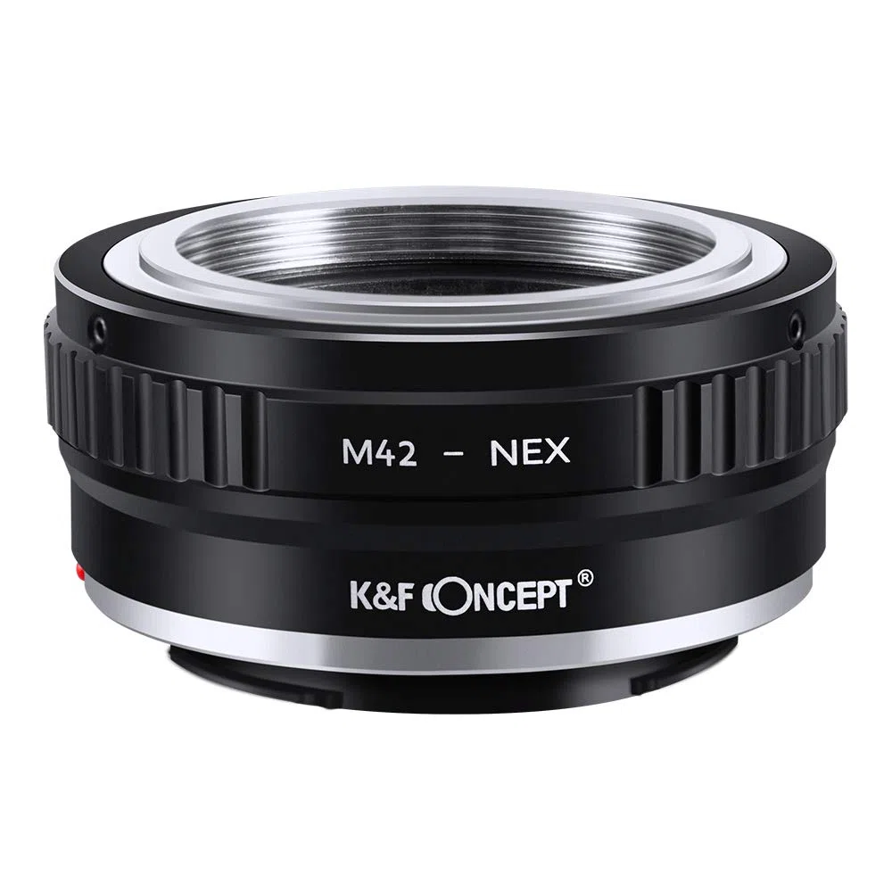 K&F CONCEPT - Adaptador de Enfoque Manual, Compatible con Objetivos Lentes M42 y Cuerpos de Cámara Sony Alpha NEX E-Mount Cámara Adaptador Sony Alpha NEX-7 NEX-6 NEX-5N NEX-5