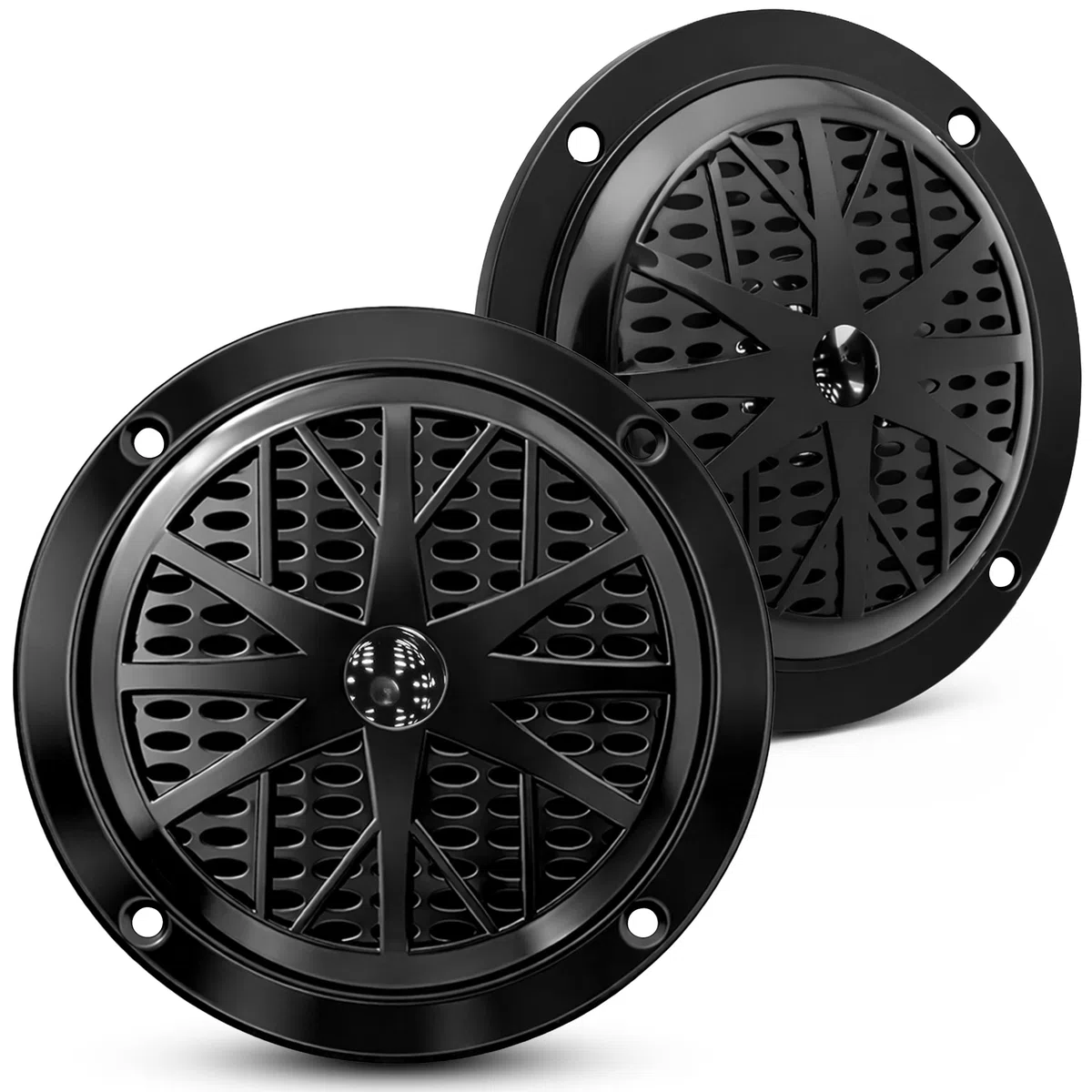 Pyle Altavoces Marinos, 4”, Resistentes al Agua y a la Intemperie, Estereo, Cono de polypropileno