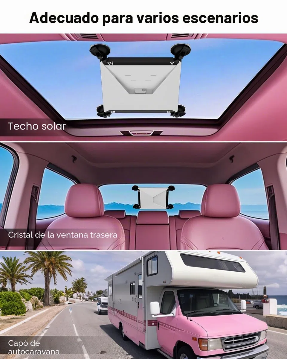 Mwin Soporte de Ventosa Starlink Mini - Soporte de baca para Accesorios Starlink Mini para Ventanas y techos corredizos Compatible con Coches, caravanas, Barcos y Camiones