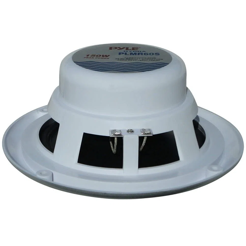 2 PYLE PLMR60S 18 cm 180 mm altavoces de doble cono plata impermeable piscina de mar barco hotel restaurante 75 watt rms 150 watt max, par