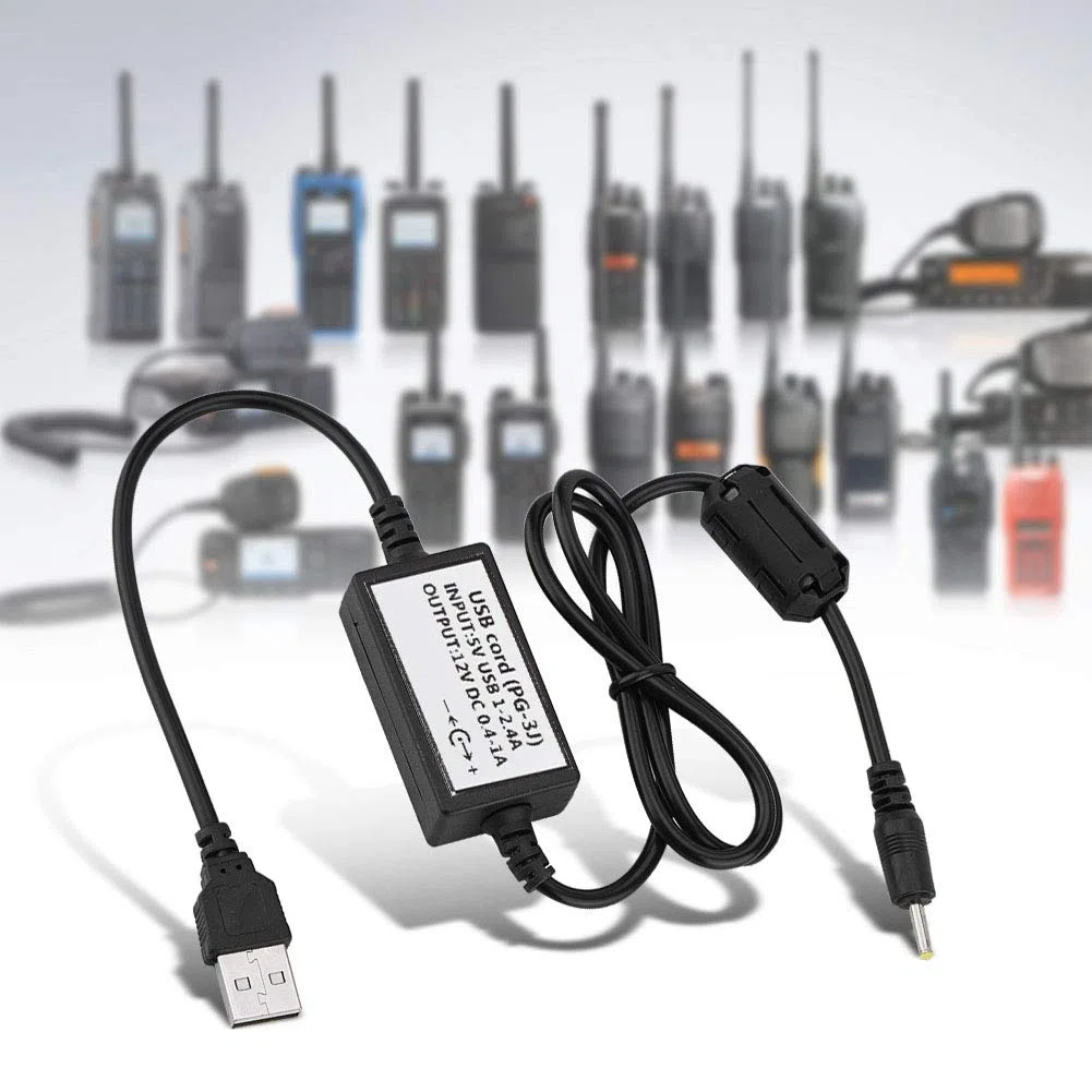Cargador USB Directo PG3J para Walkie Talkie Kenwood, THF6, THF6A, THF6E, THF7, THD7, THG71, THK4, THK2, Carga Rápida y Segura