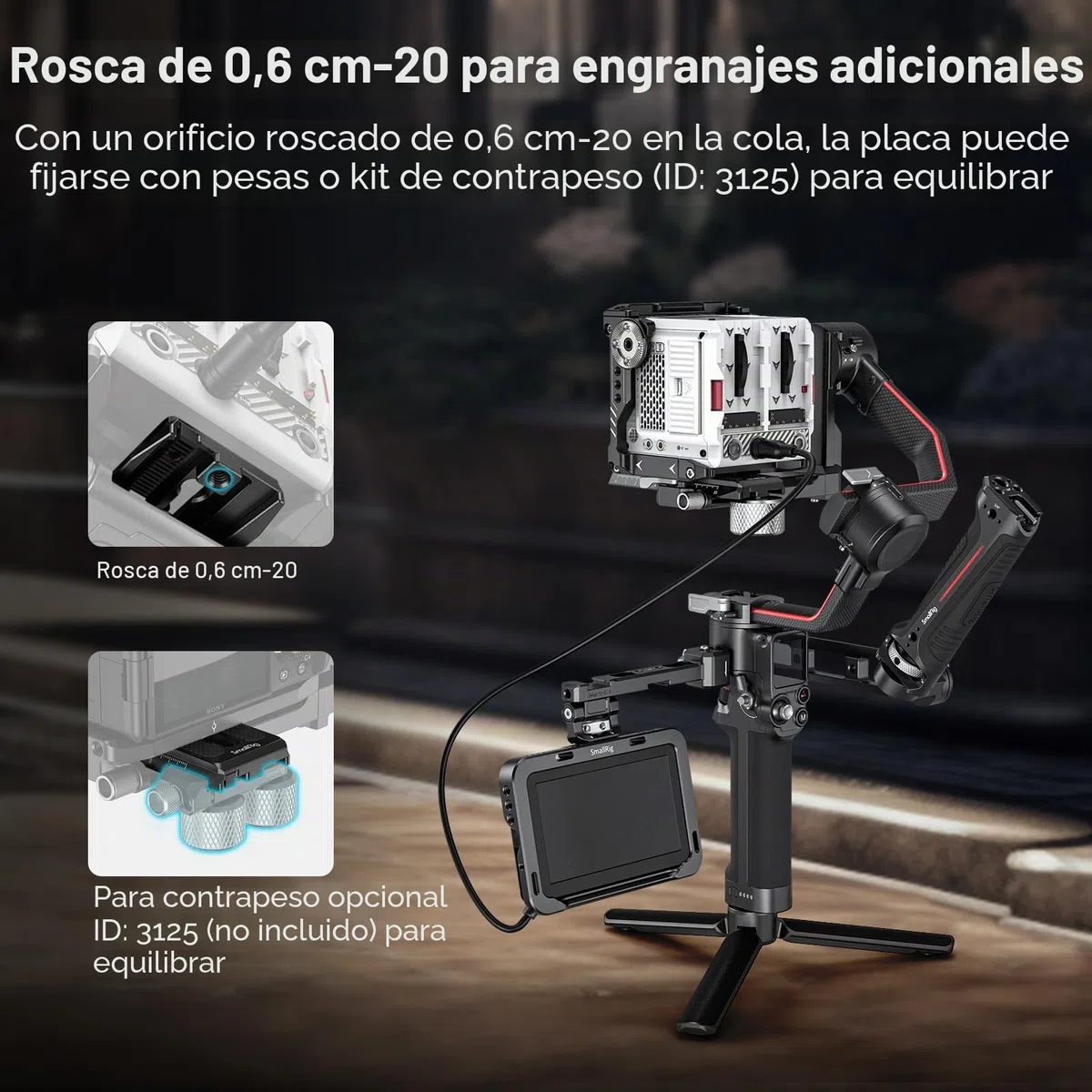 SMALLRIG Placa de Liberación Rápida para MFT-Type Compatible con dji RS 2 / RSC 2 / Ronin-S/RS 3 / RS 3 Pro/RS 4 / RS 4 Pro - 3158B
