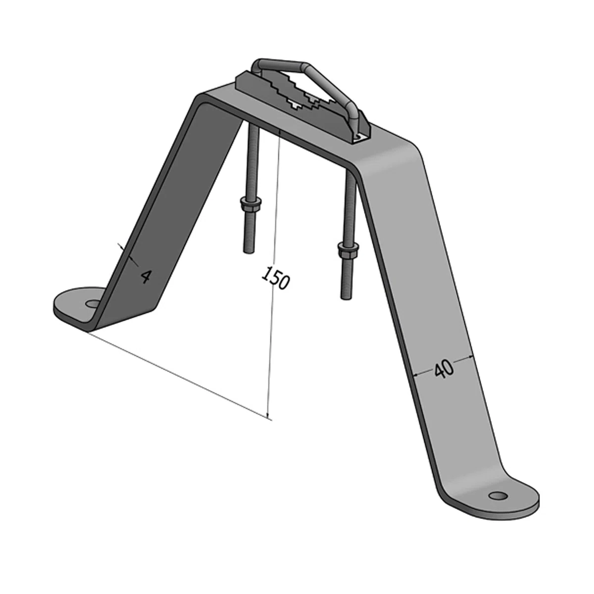Soporte de Pared para mástil de Acero 15 cm, para mástil o Barra máx. 60 mm de Acero galvanizado para Antenas satélite, Radio DVB-T2, LTE, Parasol, toldo