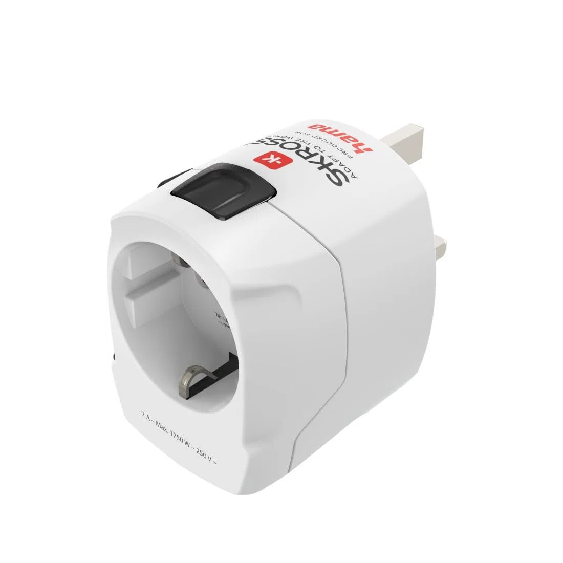 Hama | Adaptdor de Viaje (Adaptador Universal de Viaje, Compatible con más de 150 países, 2 y 3 Pines con Toma de Tierra) Blanco