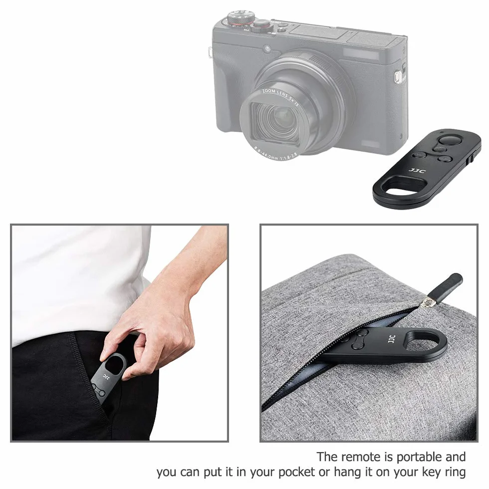JJC BR-E1 Mando a Distancia Bluetooth Control Remoto inalámbrico para Canon EOS R1 R10 R7 R3 R5 R6 R RP 90D 77D 850D 800D 200D II, 200D M50 M200, 6D Mark II, M6 Mark II, G5 X Mark II, SX70 HS