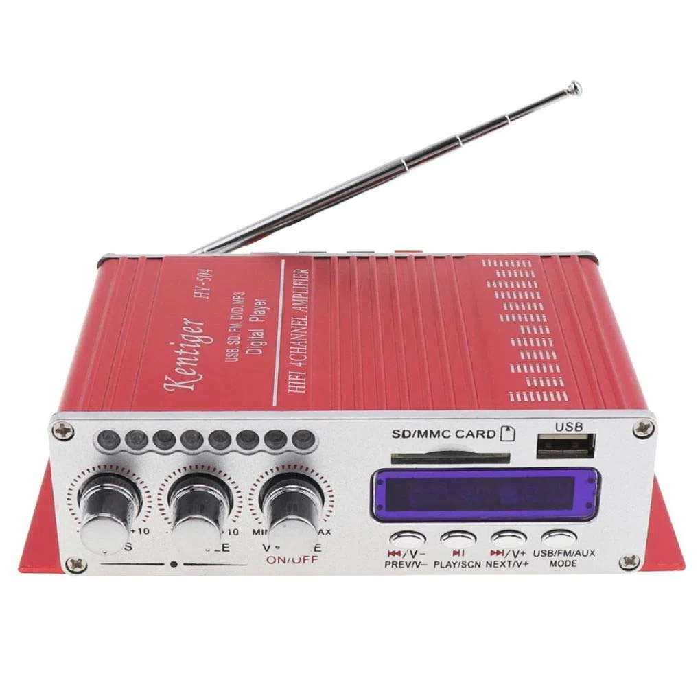 DollaTek Kentiger HY-504 Car Audio Amplificador Digital de Alta Potencia 4CH 160W Reproductor de Alta fidelidad MP3